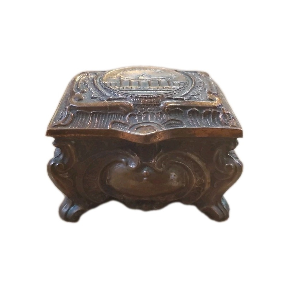 Berlin Brandenburger Tor Copper Trinket Box Paperweight Souvenir